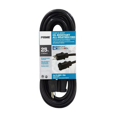 Prime Wire & Cable EXTN CRD 14/2 SJTOW 25'L EC532725